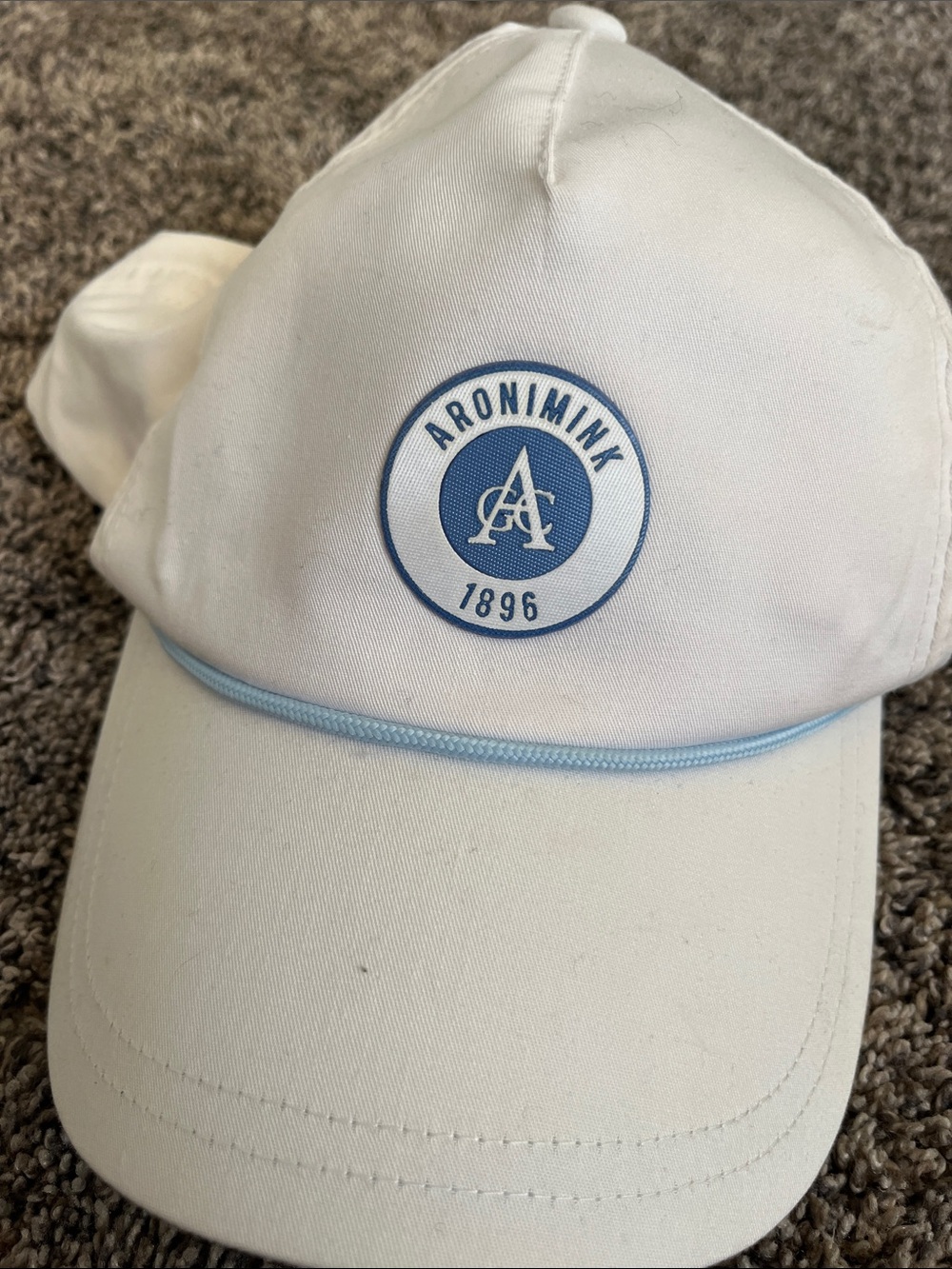 Aronimink 1896 White Baseball Cap with Light Blue Trim. Like new! - Picture 5 of 6